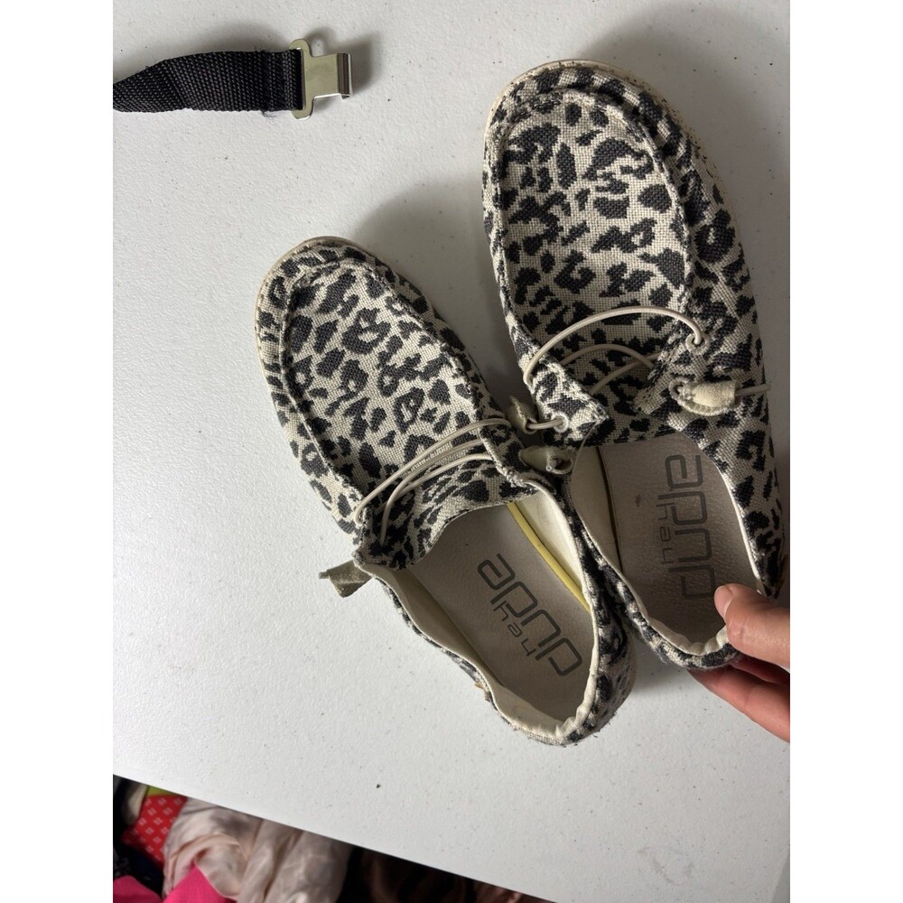 Hey Dude - Women's Wendy Woven Slip-On Shoes - Cheetah Grey - Size 10